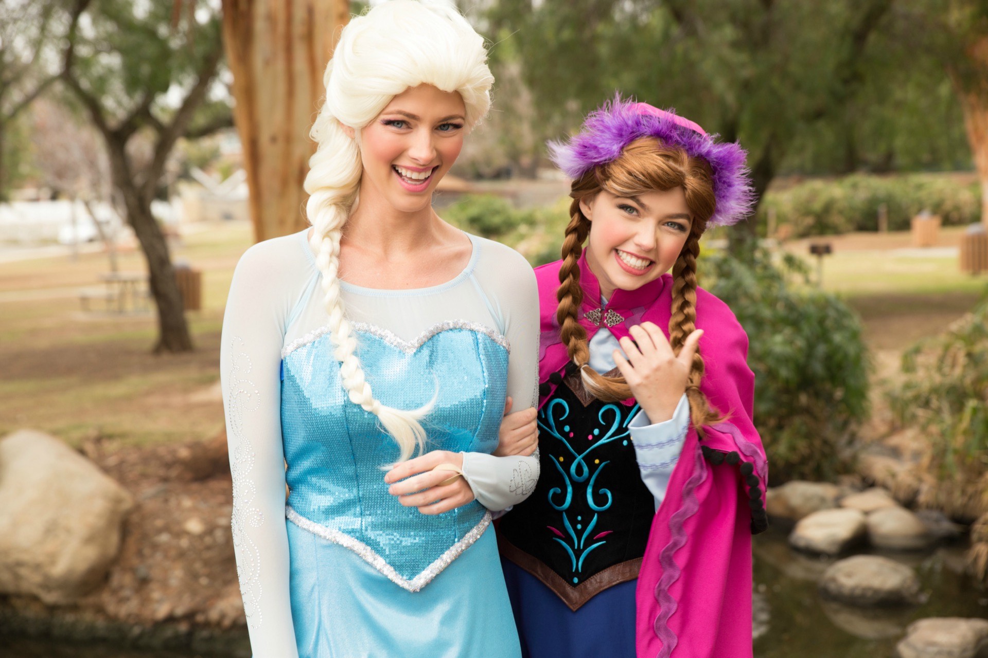Princess character at a Las Vegas birthday party