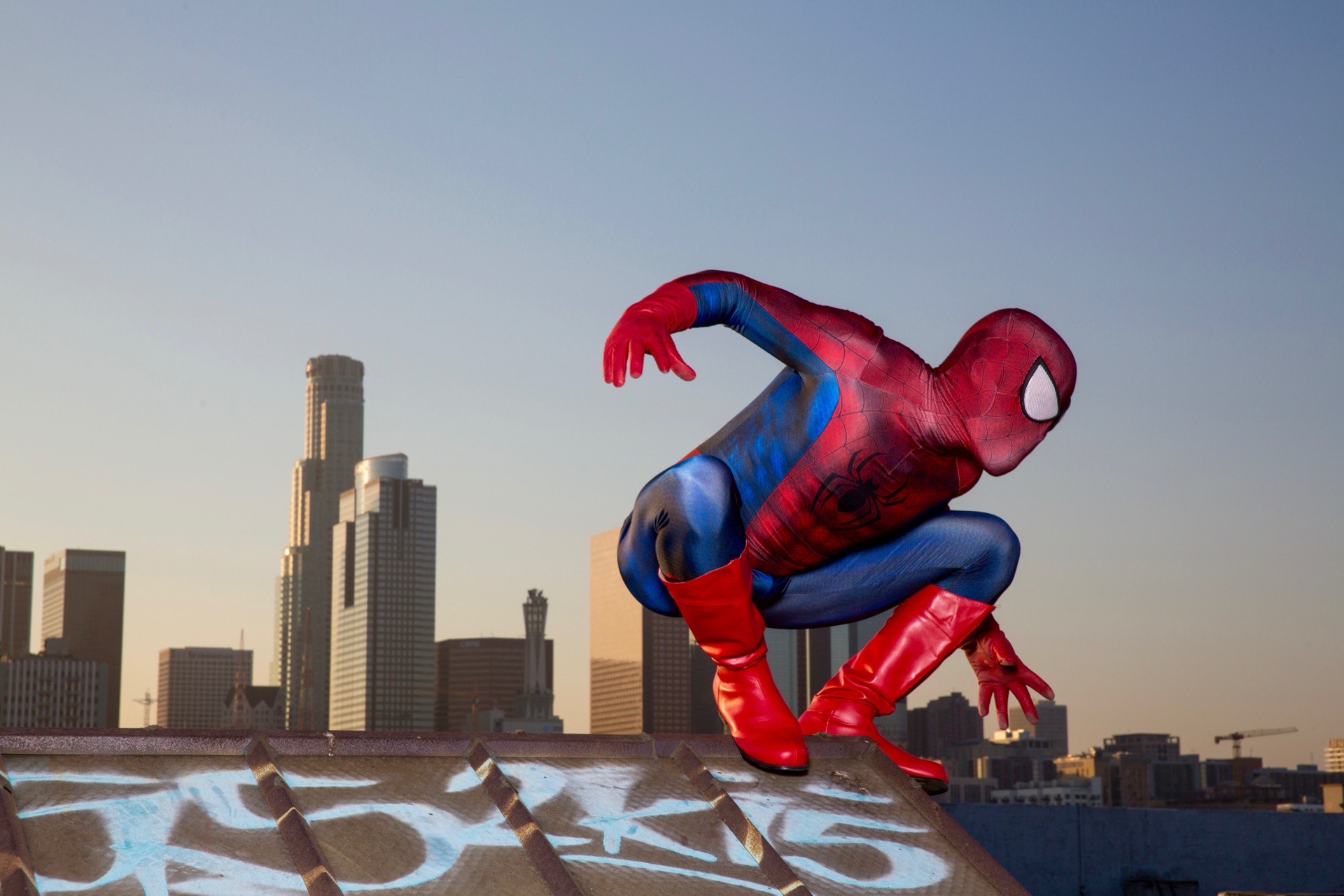 Superhero party characters in Las Vegas