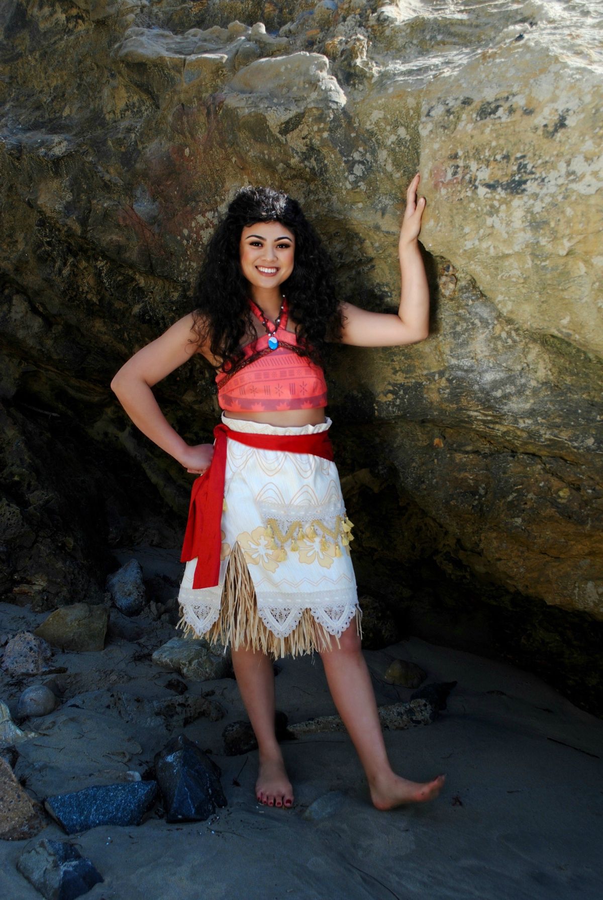 Moana character at birthday party